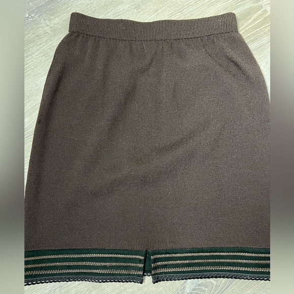 St. John Collection by Marie Gray Brown Wool Blend Skirt- 6 - Picture 5 of 9